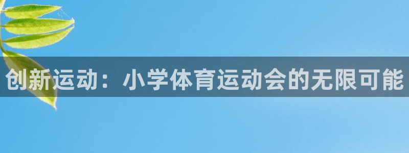 vsport体育官网下载招商电话是多少：创新运动：小学体育运
